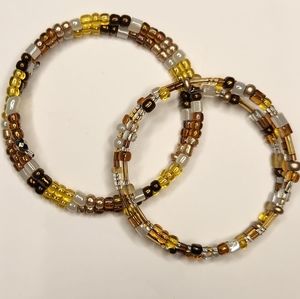 2 Handmade Beaded Bracelets